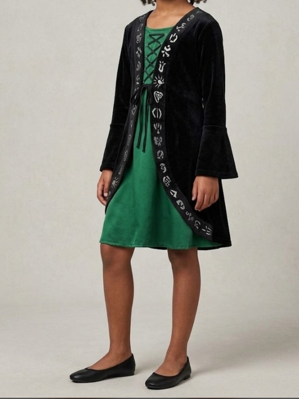 Disney Hocus Pocus Winifred Sanderson Costume Dress Girls Large 10/12